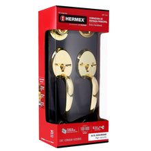 Cargar imagen en el visor de la galería, Cerradura entrada, latón brillante, mariposa, jaladera