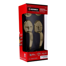 Cargar imagen en el visor de la galería, Cerradura entrada, latón antiguo, mariposa, jaladera