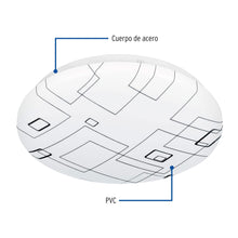 Cargar imagen en el visor de la galería, Plafón redondo, decorativo, diseño de cuadros, 8 W, LED