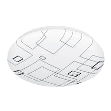 Cargar imagen en el visor de la galería, Plafón redondo, decorativo, diseño de cuadros, 8 W, LED