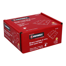 Cargar imagen en el visor de la galería, Bisagra cuadrada 4', acero latonado, redonda