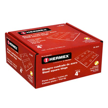 Cargar imagen en el visor de la galería, Bisagra cuadrada 4', acero latonado, plana