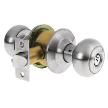 Cargar imagen en el visor de la galería, Cerradura pomo, cromo mate, oval, entrada