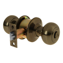 Cargar imagen en el visor de la galería, Cerradura pomo, latón antiguo, oval, recámara