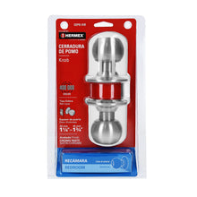 Cargar imagen en el visor de la galería, Cerradura pomo, cromo mate, esfera, recámara