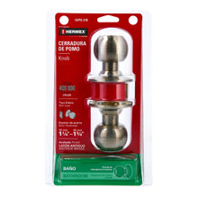 Cargar imagen en el visor de la galería, Cerradura pomo, latón antiguo, esfera, baño