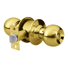 Cargar imagen en el visor de la galería, Cerradura pomo, latón brillante, esfera, baño