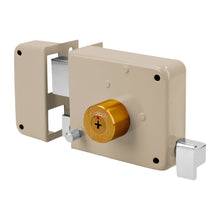Cargar imagen en el visor de la galería, Cerradura de sobreponer, clásica, tetra, izq, blister