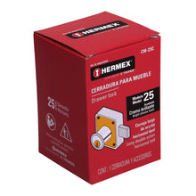 Cargar imagen en el visor de la galería, Cerradura para mueble, modelo 25, cromo