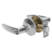 Cargar imagen en el visor de la galería, Cerradura manija, cilindro latón, cromo mate, baño