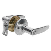 Cargar imagen en el visor de la galería, Cerradura manija, cilindro latón, cromo mate, baño