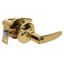 Cargar imagen en el visor de la galería, Cerradura manija, cilindro latón, latón brillante, baño