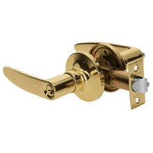 Cargar imagen en el visor de la galería, Cerradura manija, cilindro latón, latón brillante, recámara