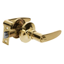 Cargar imagen en el visor de la galería, Cerradura manija, cilindro latón, latón brillante, recámara