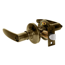 Cargar imagen en el visor de la galería, Cerradura manija, cilindro latón, latón antiguo, baño