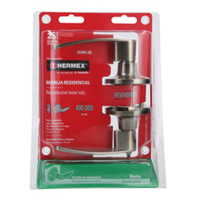 Cargar imagen en el visor de la galería, Cerradura manija, cilindro latón, latón antiguo, baño