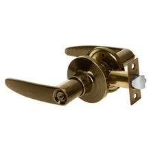 Cargar imagen en el visor de la galería, Cerradura manija, cilindro latón, latón antiguo, recámara