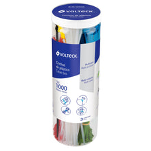 Cargar imagen en el visor de la galería, Cincho plástico, colores, bote con 1000 piezas