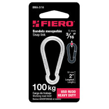 Cargar imagen en el visor de la galería, Bandola mosquetón, de acero, 3/16'