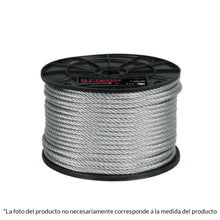 Cargar imagen en el visor de la galería, Cable rígido de acero 1/16', 7X7, 75 m