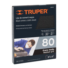 Cargar imagen en el visor de la galería, Lija de esmeril, grano 80