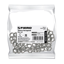 Cargar imagen en el visor de la galería, Tuerca hexagonal de 1/4', bolsa con 250 pzas
