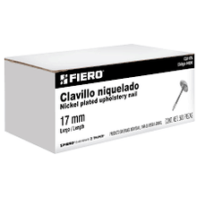 Cargar imagen en el visor de la galería, Clavillo niquelado, 17 mm, caja con 500 piezas
