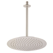 Cargar imagen en el visor de la galería, Regadera redonda, acero inoxidable, 12', satinada, Riviera