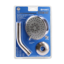 Cargar imagen en el visor de la galería, Regadera 5 funciones, con brazo, satín, Element