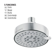 Cargar imagen en el visor de la galería, Regadera 5 funciones, sin brazo, cromo, Element