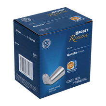 Cargar imagen en el visor de la galería, Gancho sencillo satinado para toalla línea Riviera