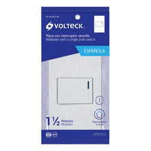 Cargar imagen en el visor de la galería, Placa armada 1 interruptor, 1.5 módulos, Española, blanco