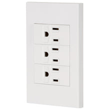 Cargar imagen en el visor de la galería, Placa armada 3 contactos, 1 módulo, Española, blanco
