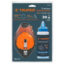 Cargar imagen en el visor de la galería, Tiralíneas 100 ft, cuerpo plástico, incluye gis