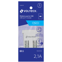 Cargar imagen en el visor de la galería, Cargador USB a la pared, 2.1A, línea Oslo, color blanco