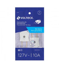 Cargar imagen en el visor de la galería, Clavija plana económica de ABS, bolsa con 2 piezas