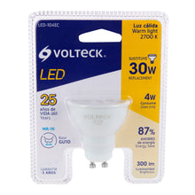 Cargar imagen en el visor de la galería, Lámpara de LED, MR16, GU10, 4 W, luz cálida