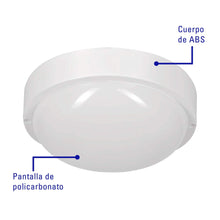 Cargar imagen en el visor de la galería, Plafón redondo, 15W, 6500K, IP54, LED