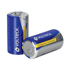 Cargar imagen en el visor de la galería, Pila zinc-carbón tamaño C, blister con 2 pzas, volteck