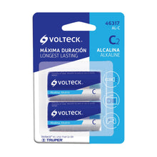 Cargar imagen en el visor de la galería, Pila alcalina tamaño C, blister con 2 pzas, Volteck