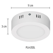Cargar imagen en el visor de la galería, Plafón redondo, moderno, 6W, 6500K, LED, blanco