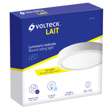 Cargar imagen en el visor de la galería, Plafón redondo, moderno, 18W, 6500K, LED, blanco