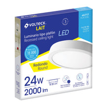 Cargar imagen en el visor de la galería, Plafón redondo, moderno, 24W, 6500K, LED, blanco