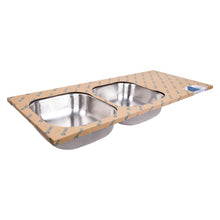 Cargar imagen en el visor de la galería, Tarja de empotrar 120x50x15 cm, doble tina izquierda, Basic