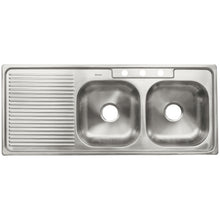 Cargar imagen en el visor de la galería, Tarja de empotrar 120 x 50 x 15 cm, doble tina derecha,Basic