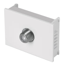 Cargar imagen en el visor de la galería, Toma de televisión, 1.5 módulos, línea Española, blanco