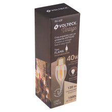 Cargar imagen en el visor de la galería, Lámpara incandescente vintage, 40W, flama