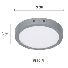 Cargar imagen en el visor de la galería, Plafón redondo, moderno, 18 W, 6500K, LED, gris