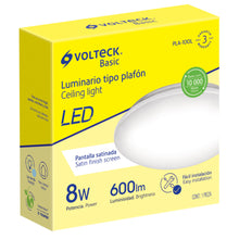 Cargar imagen en el visor de la galería, Luminario de LED de sobreponer tipo plafón, 8W, 600 lm