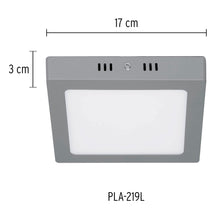 Cargar imagen en el visor de la galería, Plafón cuadrado, moderno, 12 W, 6500 K, LED, gris